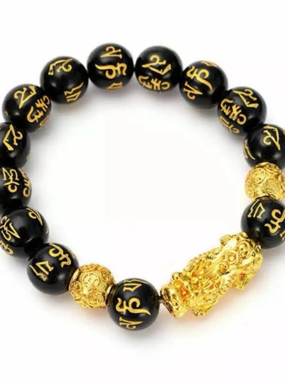 2-Feng Shui Black Obsidian Beads Pixiu Bracelet Attract Wealth
Good Luck Jewelry